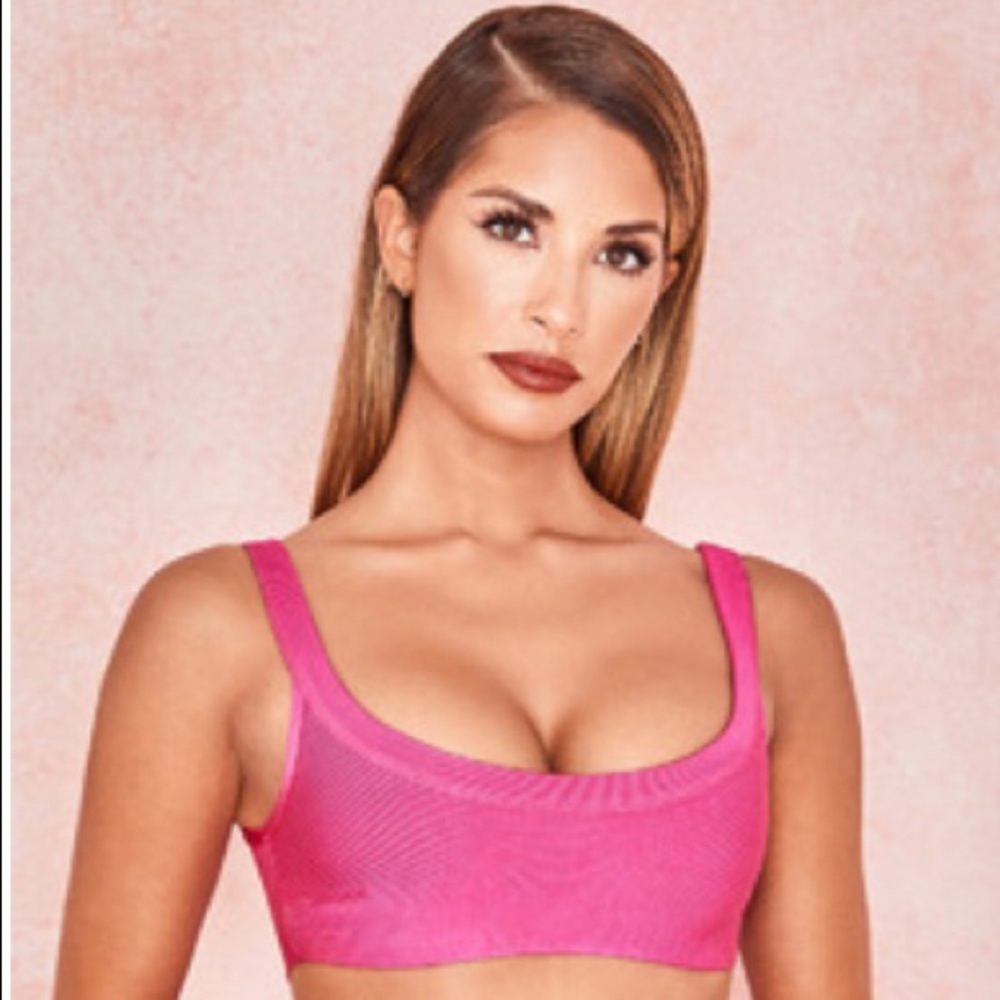 HOT PINK CROPPED TOP